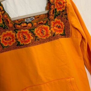 Lucky Brand Orange Embroidered sweatshirt Size S